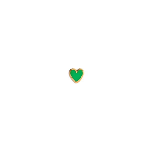 Stine A Petit Love Heart/ Grass Green Gold