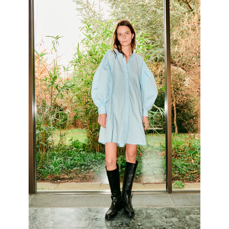 Rabens Saloner Lyla Short Dress/Light Blue - Rabens Madam My - Online design